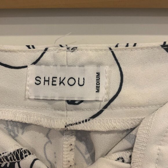 High Waisted Shekou Face Print Trousers - Picture 4 of 4